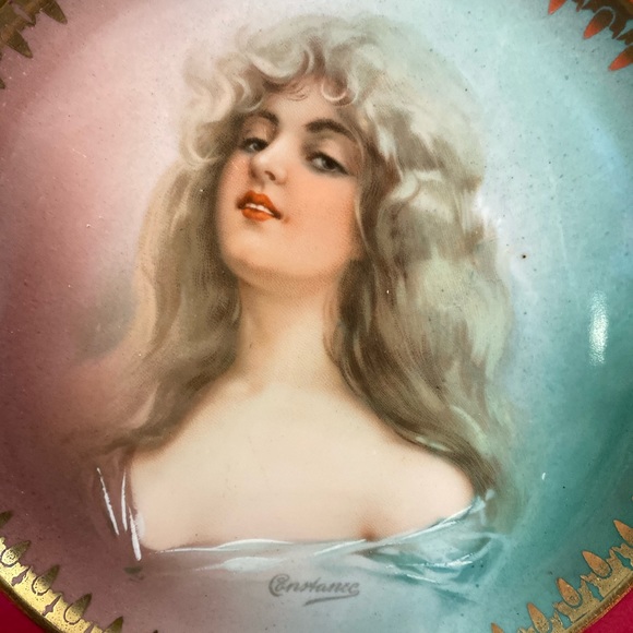 Antique MZ Austria Hand Painted gold Plate - Picture 3 of 6